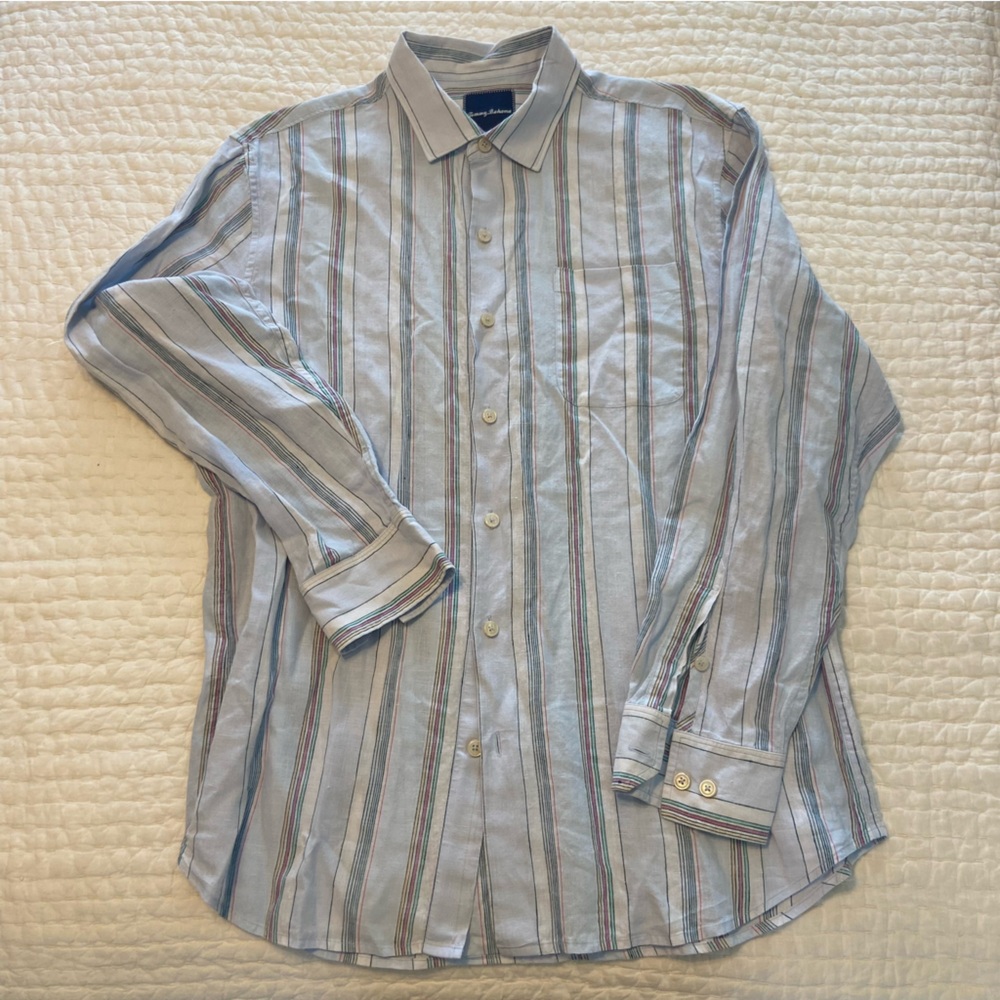 Tommy Bahama Multicolor Striped Casual Button Down Shirt